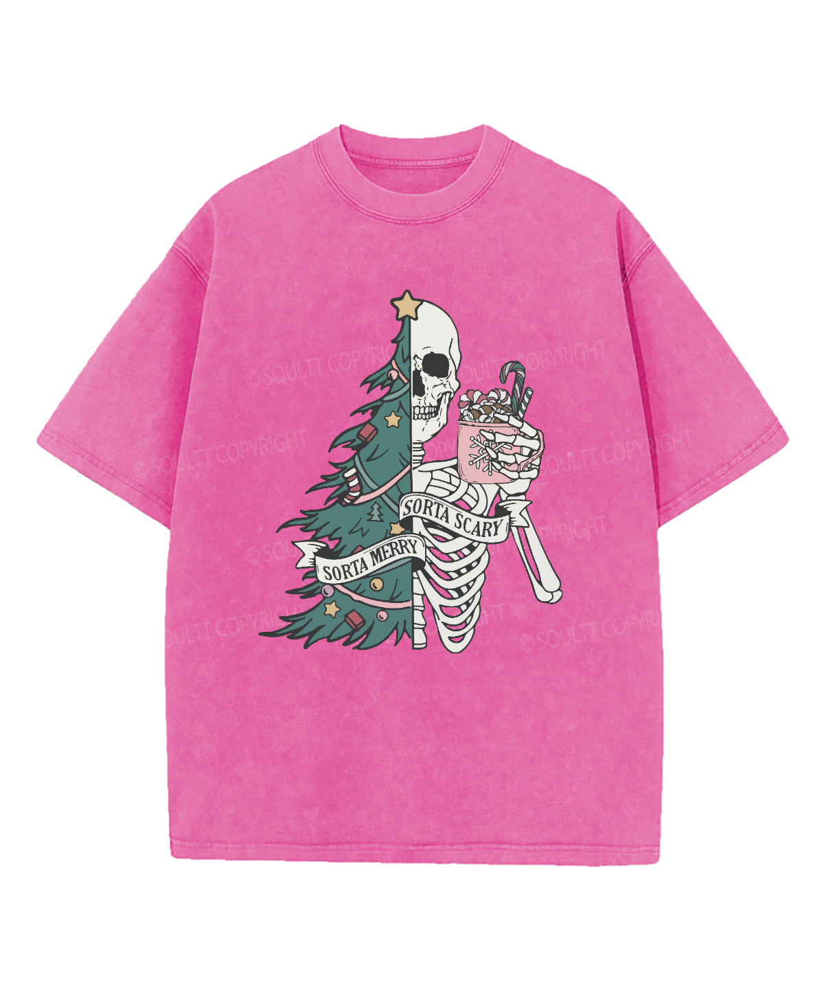 Sorta Merry Sorta Scary Washed Christian T-shirt Hoodie, Sweatshirt | CiraTrend.com (Image 2)
