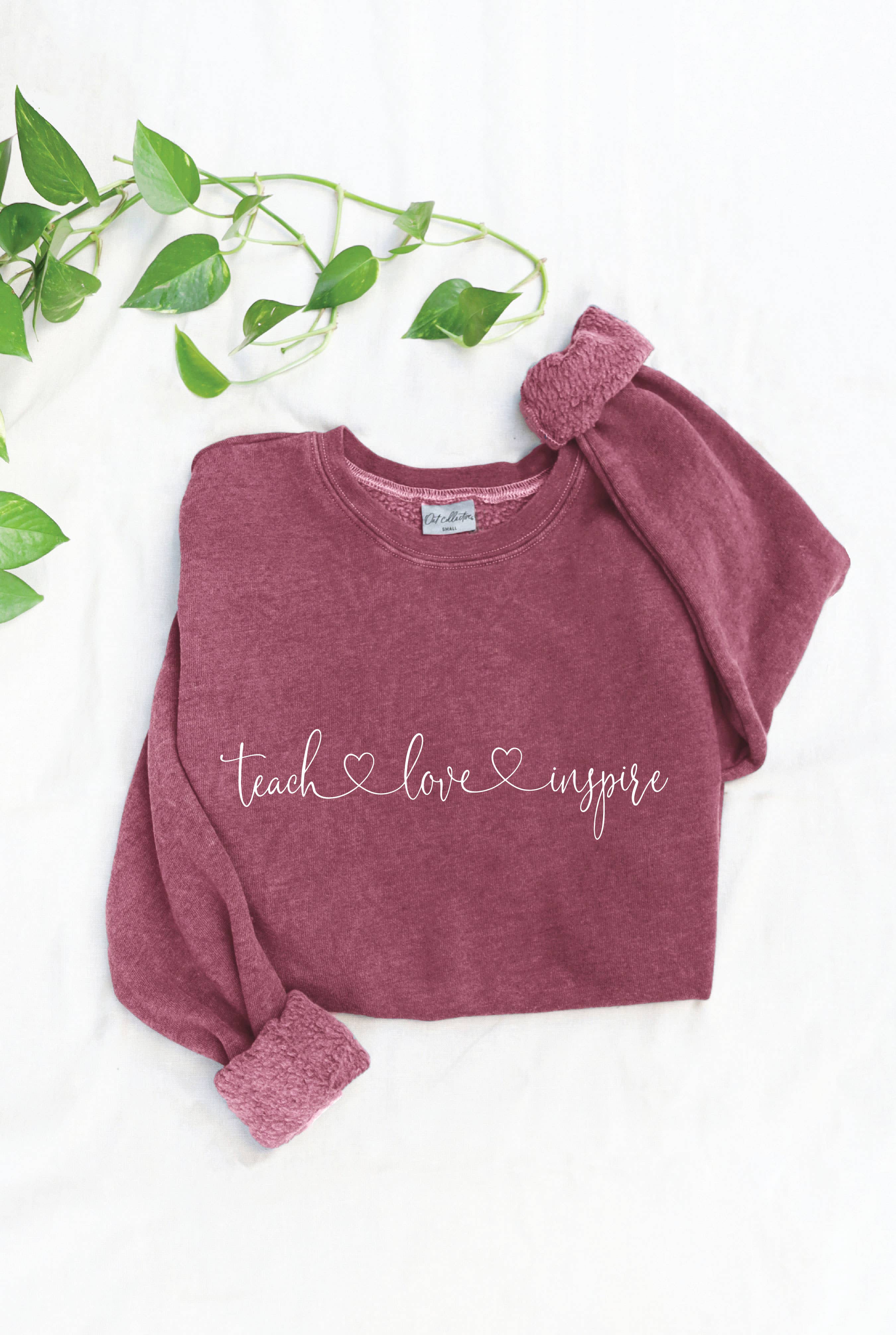 Teach Love Inspire Mineral Graphic Sweatshirt