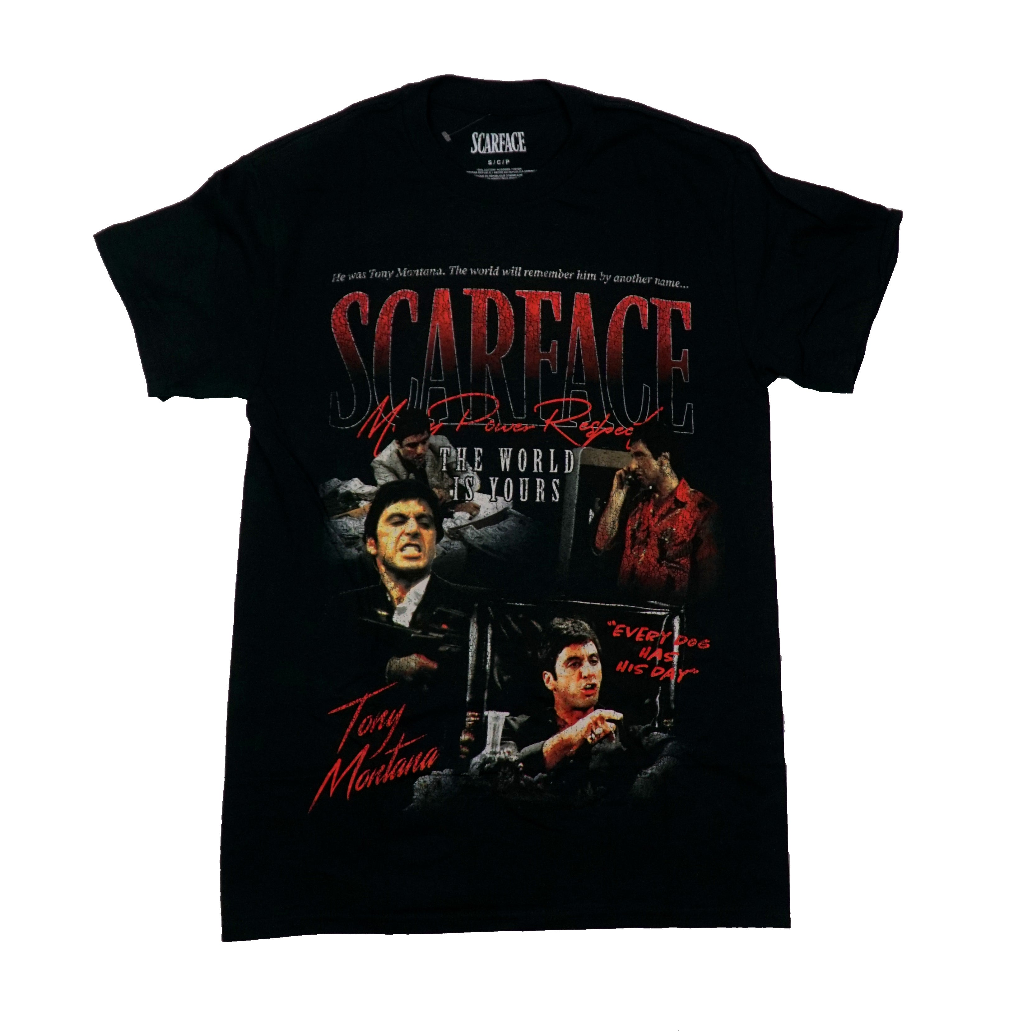 Scarface Mens T-Shirt - Move Scenes and Quotes The World Is Yours Hoodie, Sweatshirt | CiraTrend.com (Image 1)