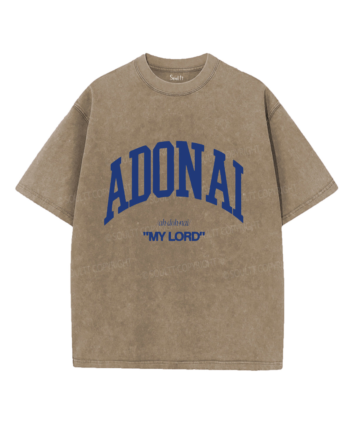 Adonai Unisex Washed Christian T-shirt Hoodie, Sweatshirt | CiraTrend.com (Image 5)