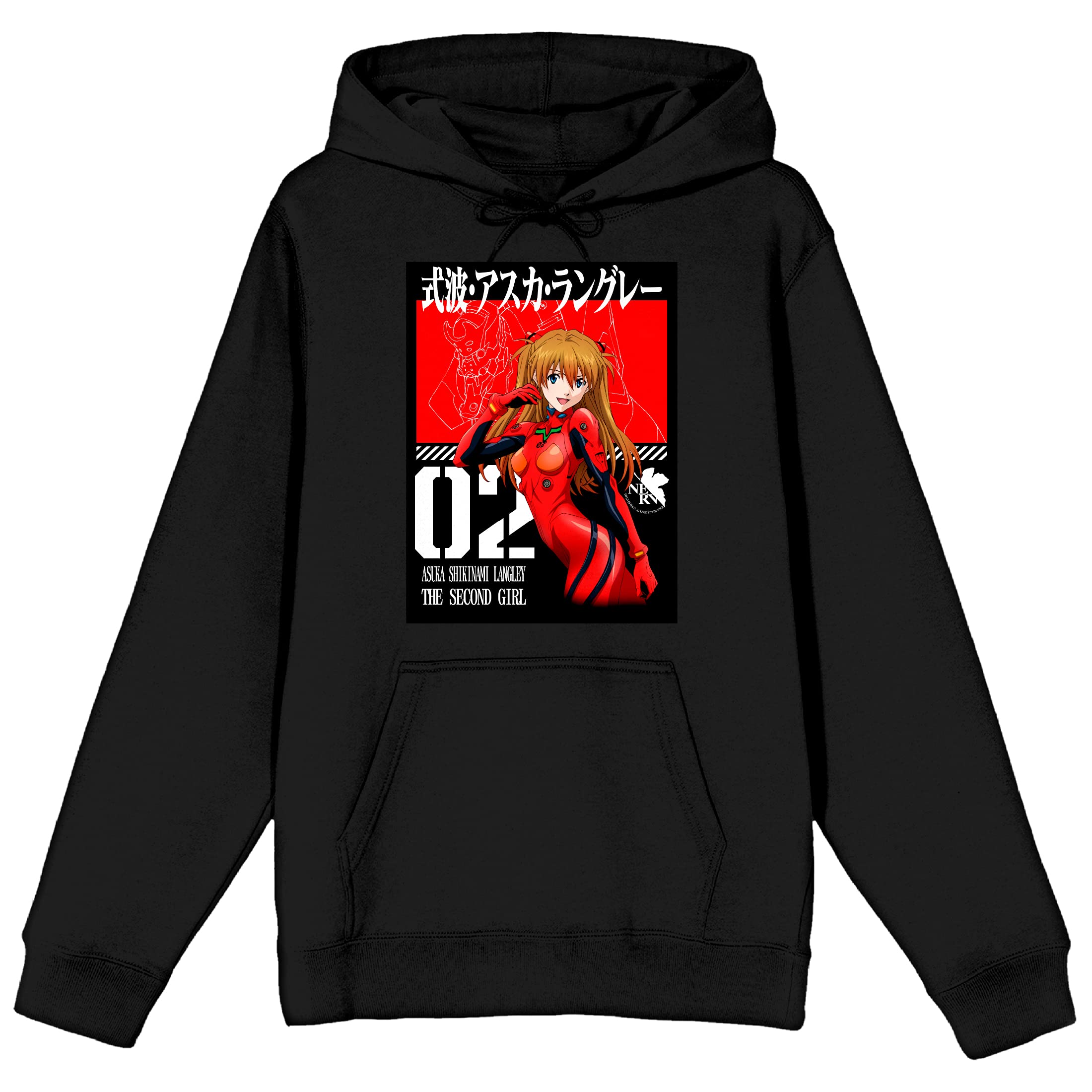 Asuka Shikinami Langley Neon Genesis Evangelion Black Anime Hoodie Large T-Shirts, Sweatshirt | CiraTrend.com (Image 1)