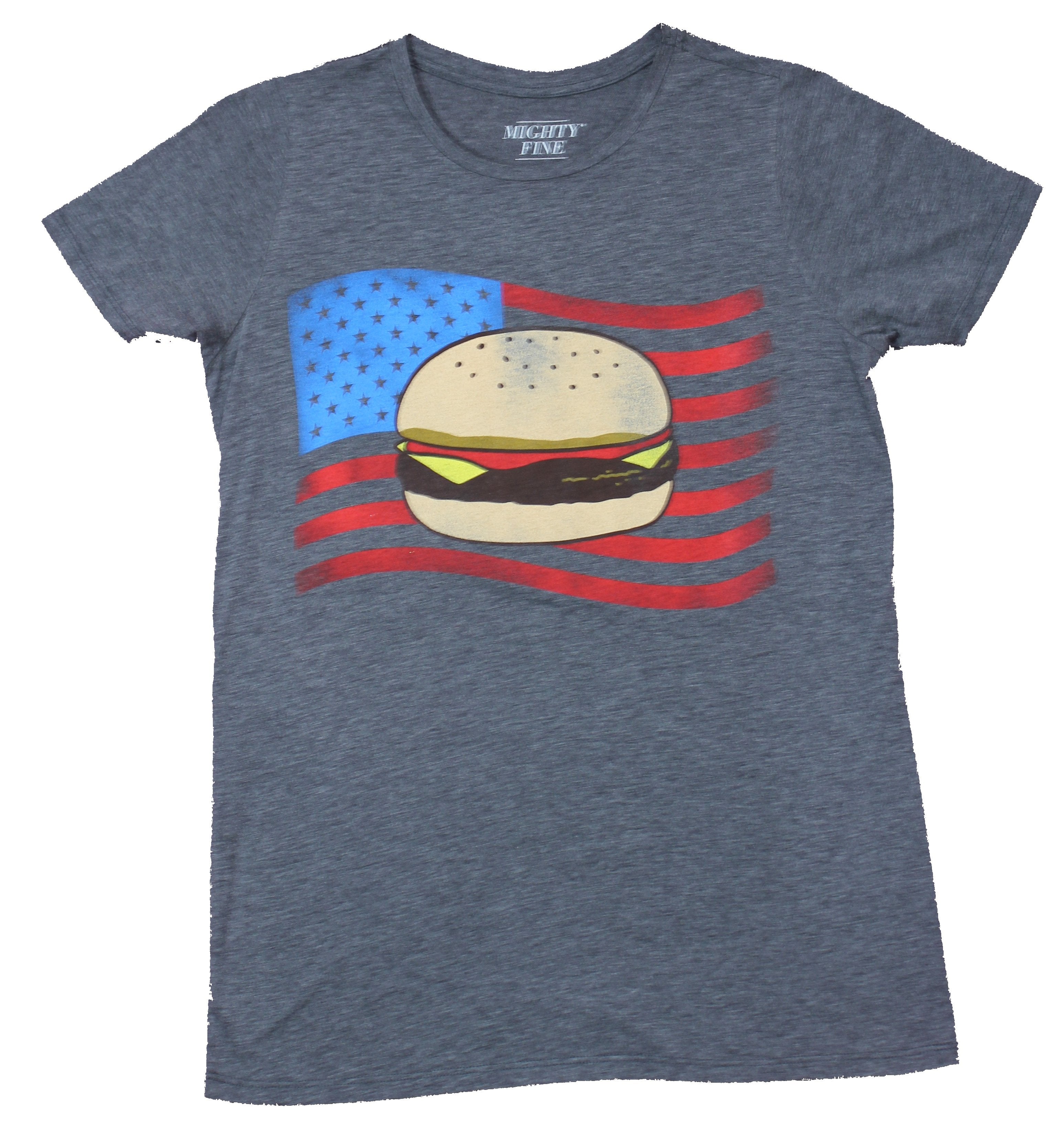 Hamburger Girls Juniors T-Shirt - On American Flag Image Hoodie, Sweatshirt | CiraTrend.com