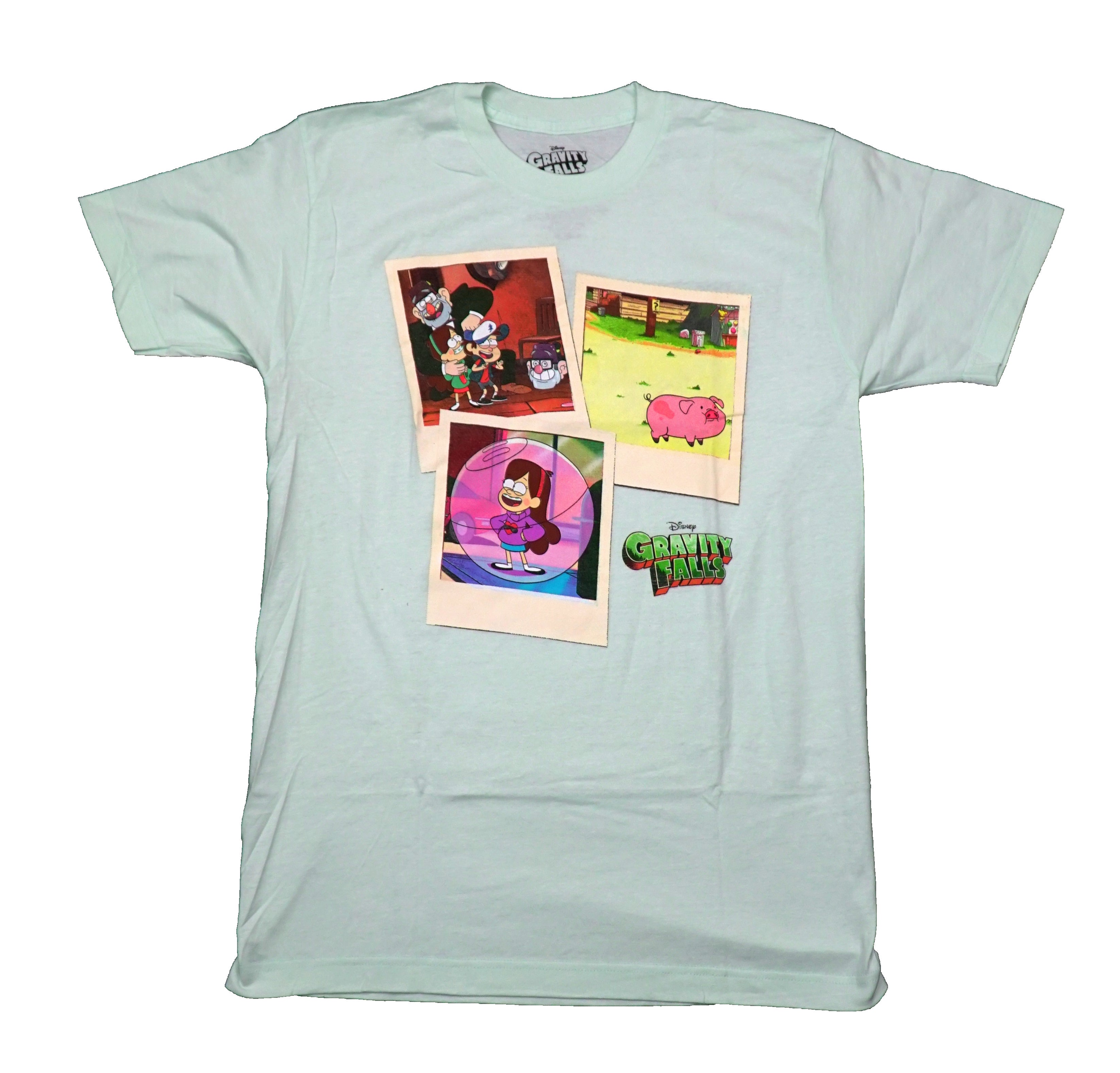 Gravity Falls Mens T-Shirt - 3 Polaroid Pictures of Characters Hoodie, Sweatshirt | CiraTrend.com