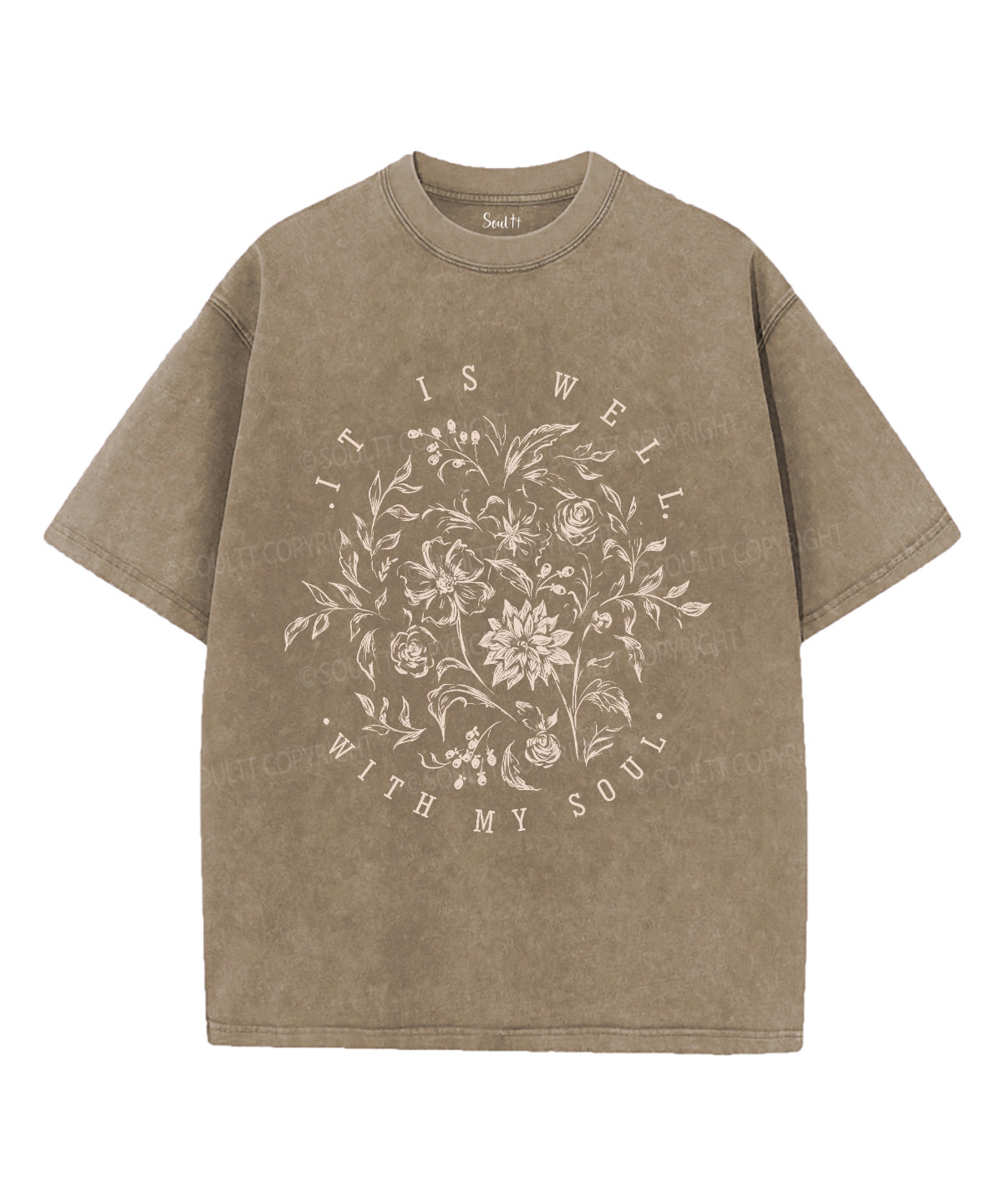 It Is Well With My Soul Unisex Washed Christian T-shirt Style014 Hoodie, Sweatshirt | CiraTrend.com (Image 5)