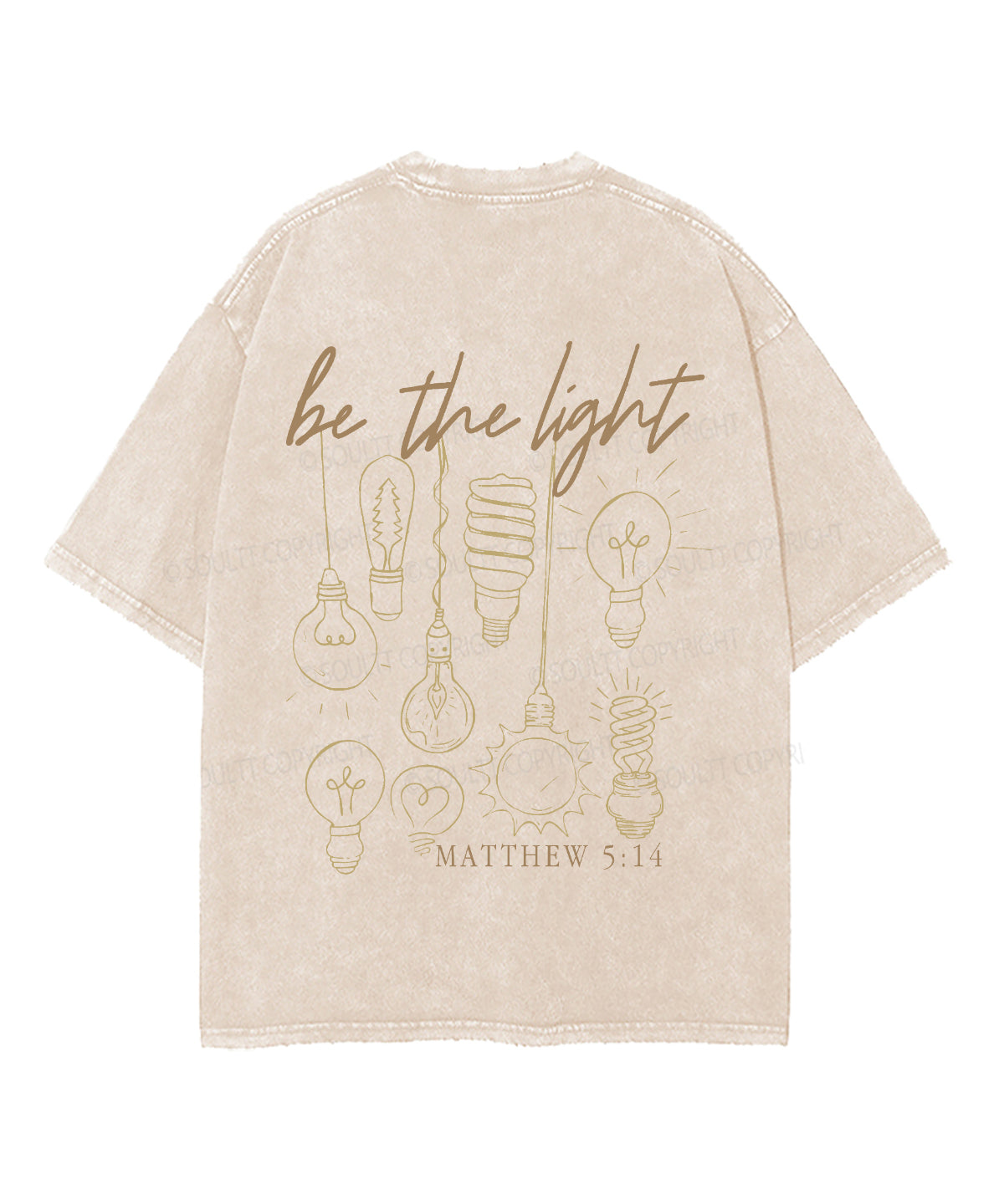 Be The Light Double Sided Unisex Washed Christian T-shirt Hoodie, Sweatshirt | CiraTrend.com (Image 3)
