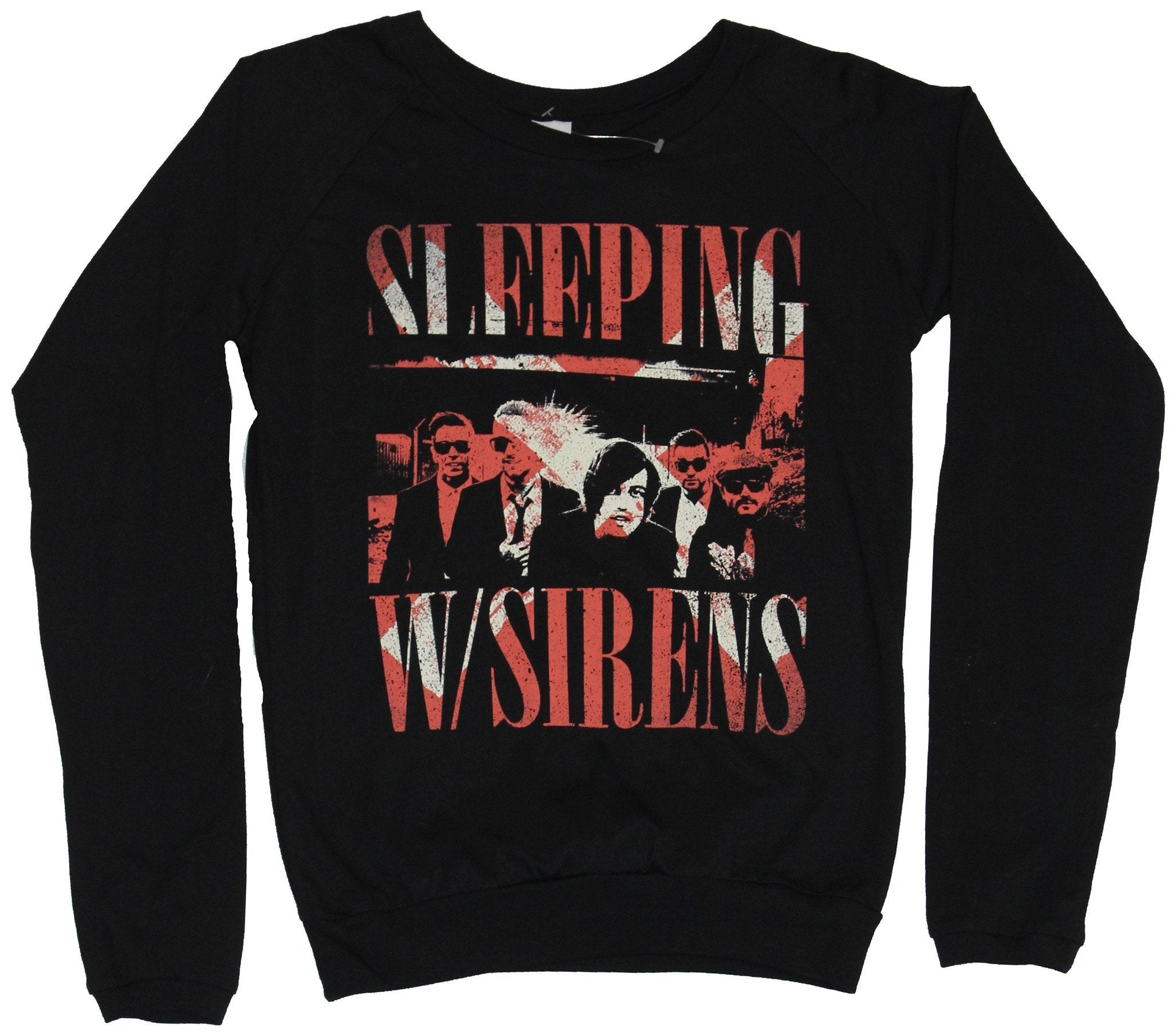 Sleeping With Sirens Girls Juniors Light Sweatshirt - Band & Name Red & Cream T-Shirts, Hoodie | CiraTrend.com