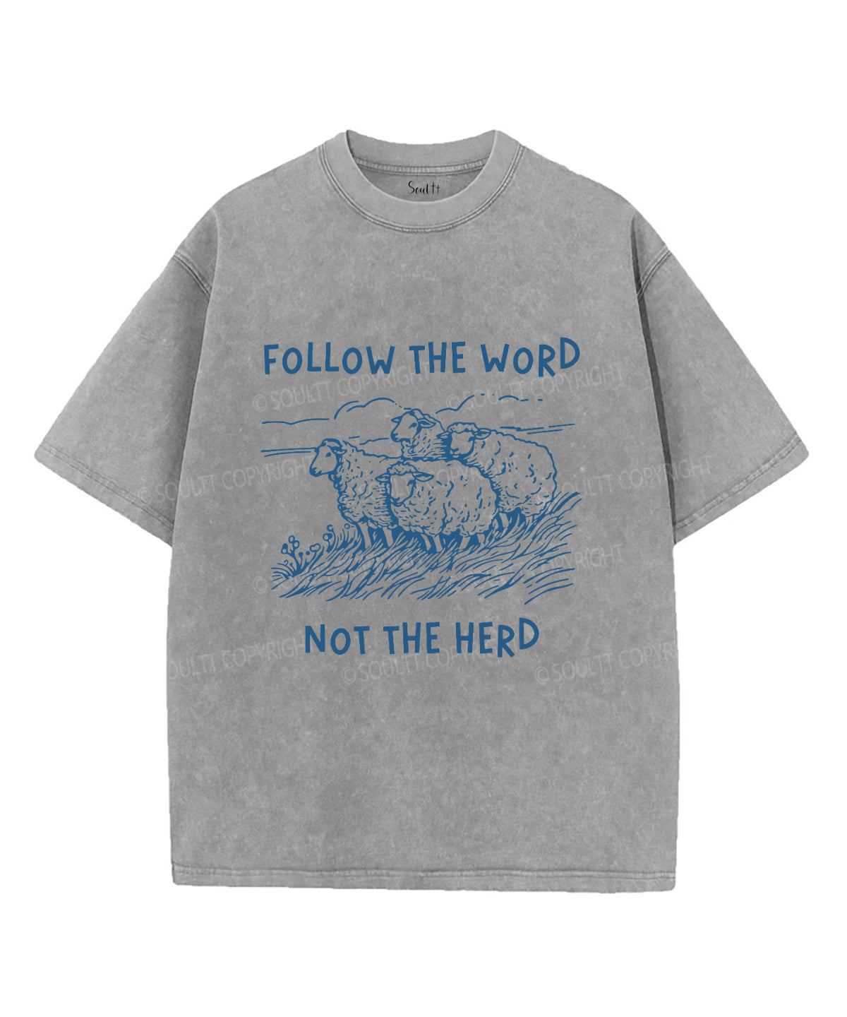 Follow the Word Unisex Washed Christian T-shirt Style001 Hoodie, Sweatshirt | CiraTrend.com (Image 3)