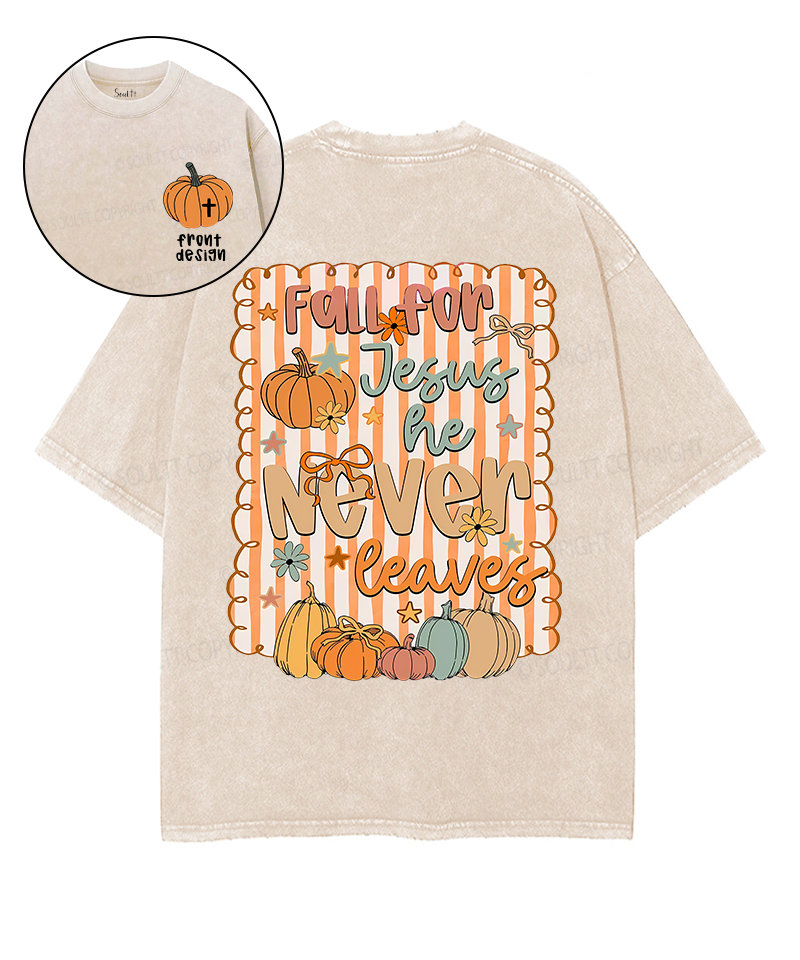 Fall For Jesus Double Sided Unisex Washed Christian T-shirt Style001 Hoodie, Sweatshirt | CiraTrend.com (Image 1)