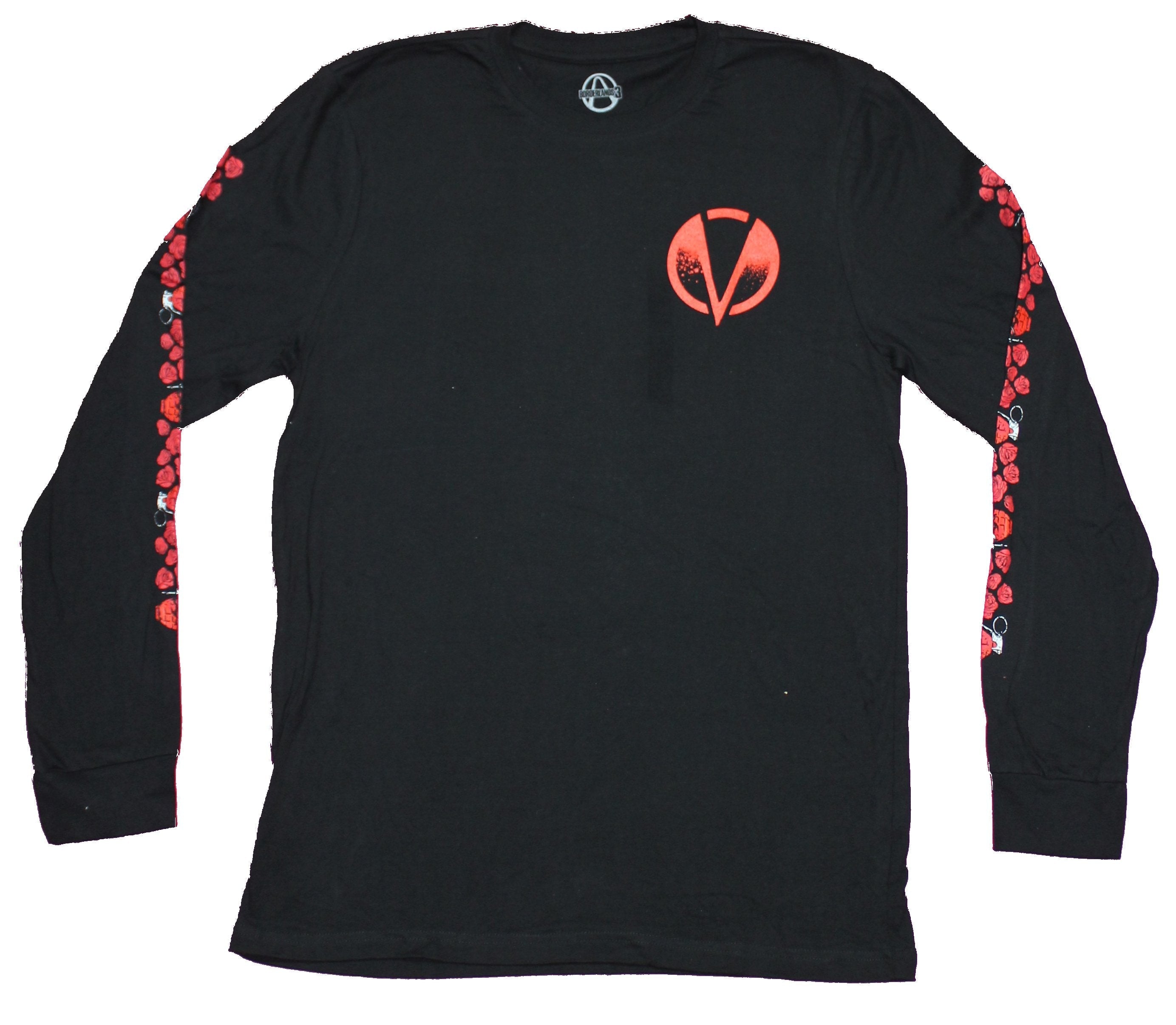Borderlands Mens Long Sleeve T-shirt - Logo Lapel Giant Group Image Back Hoodie, Sweatshirt | CiraTrend.com (Image 1)