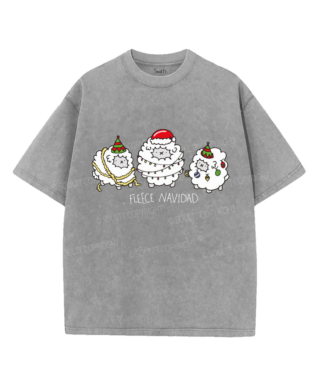 Fleece Navidad Washed Christian T-shirt Hoodie, Sweatshirt | CiraTrend.com (Image 3)