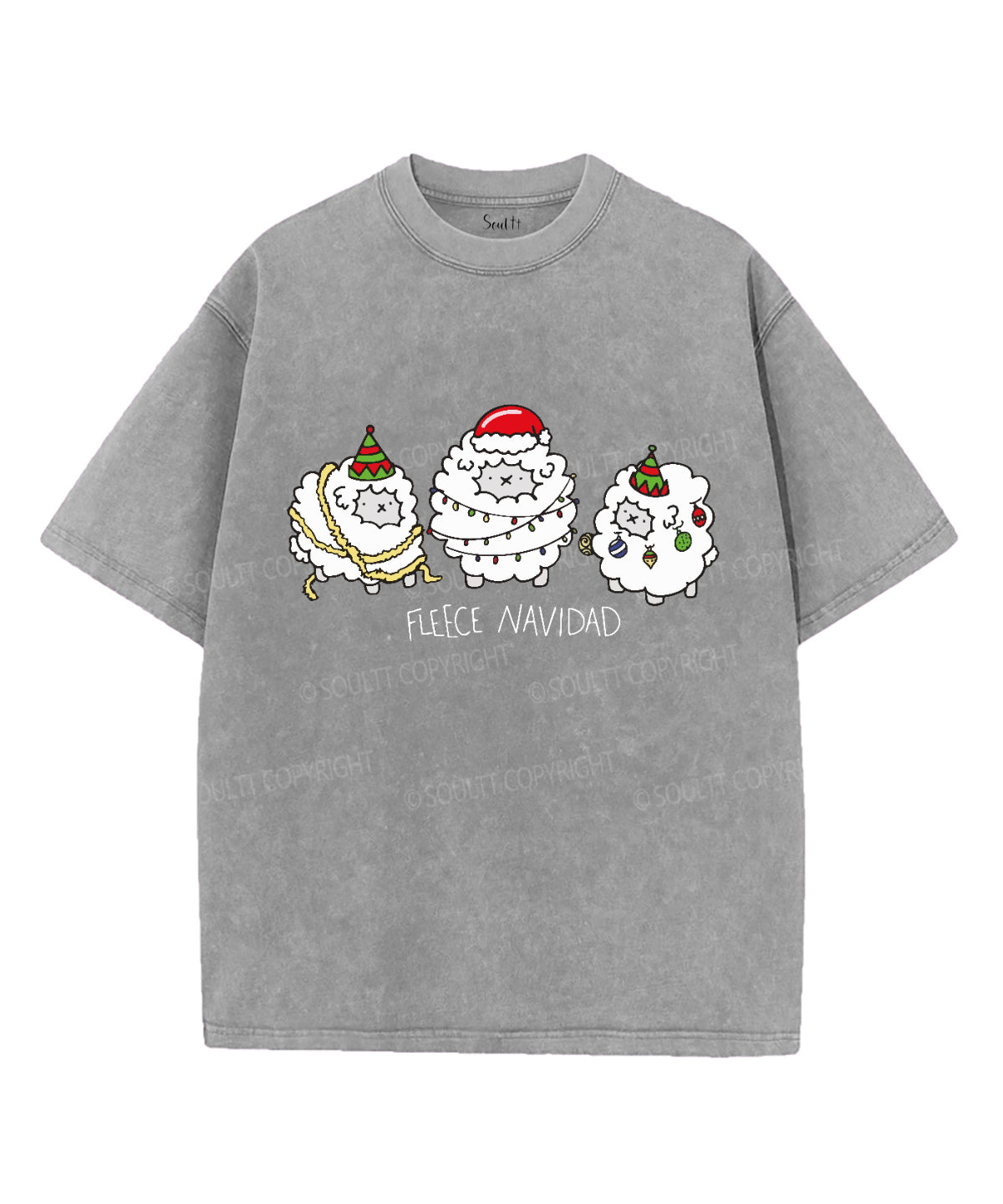 Fleece Navidad Washed Christian T-shirt Hoodie, Sweatshirt | CiraTrend.com (Image 3)