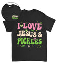 Love Jesus And Love Pickles Double Sided Unisex Cotton Christian T-Shirt Hoodie, Sweatshirt | CiraTrend.com (Image 1)