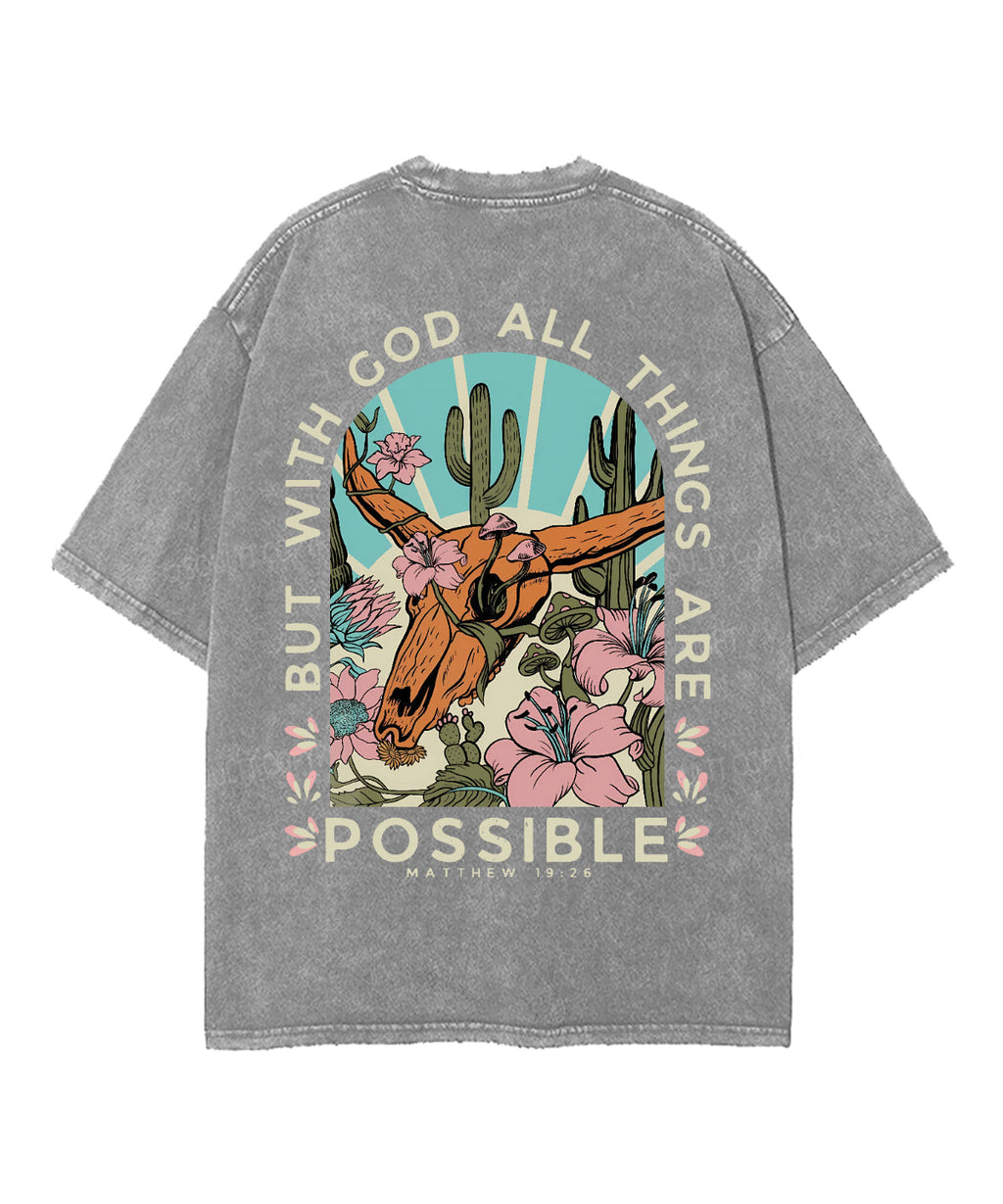All Things Are Possible Double Sided Unisex Washed Christian T-shirt Style001 Hoodie, Sweatshirt | CiraTrend.com (Image 5)