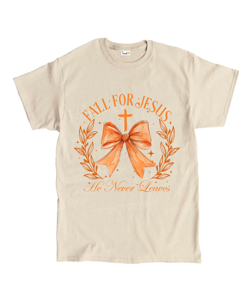 Fall For Jesus Unisex Cotton Christian T-Shirt Hoodie, Sweatshirt | CiraTrend.com (Image 4)