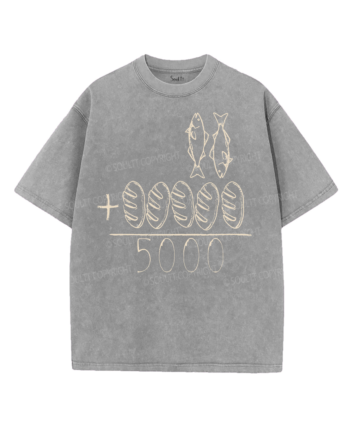 Fish And Loaves Unisex Washed Christian T-shirt Hoodie, Sweatshirt | CiraTrend.com (Image 3)