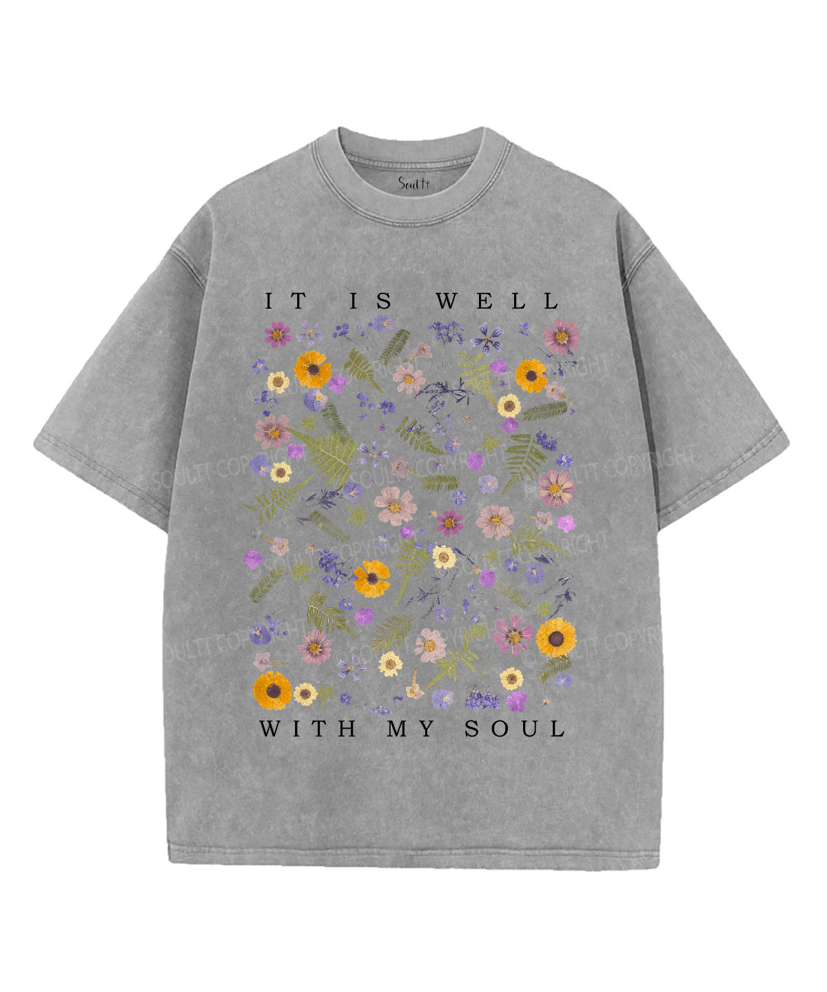 It Is Well With My Soul Unisex Washed Christian T-shirt Style013 Hoodie, Sweatshirt | CiraTrend.com (Image 3)