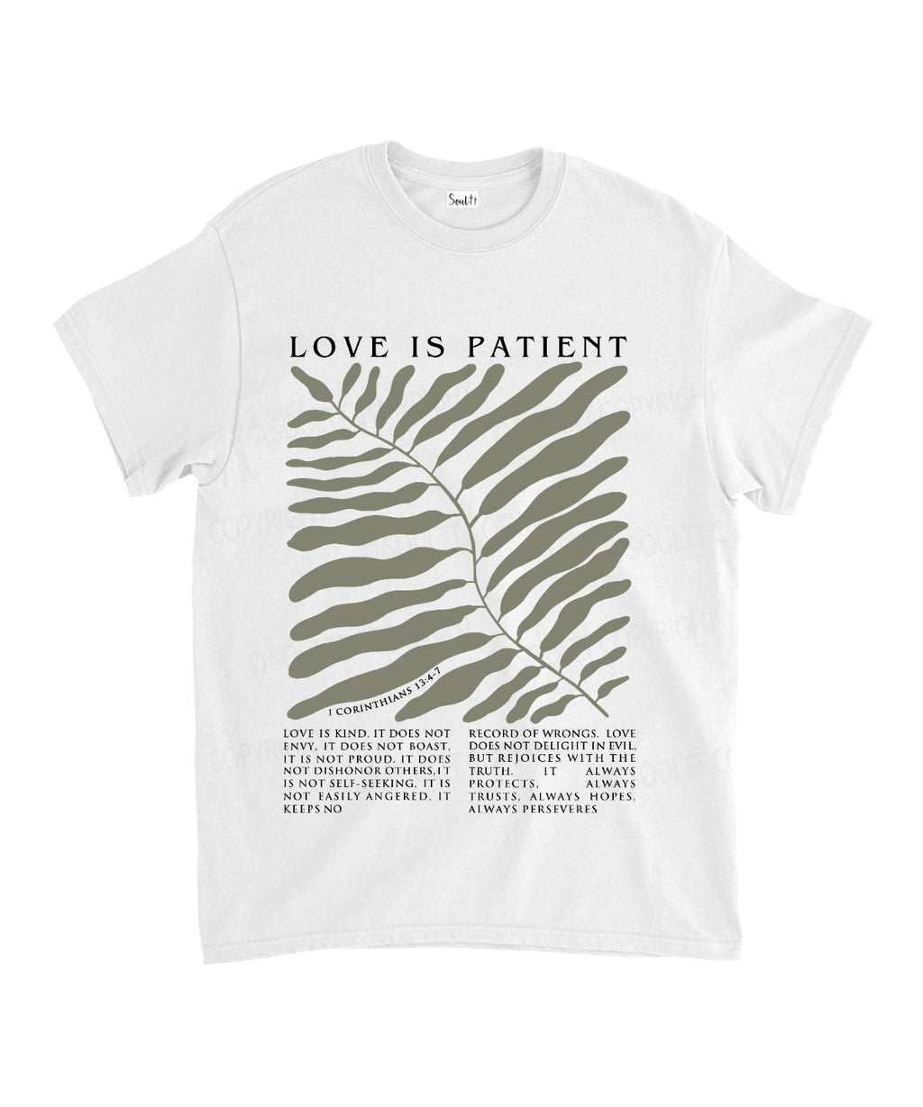 Love Is Patient Unisex Cotton Christian T-Shirt Hoodie, Sweatshirt | CiraTrend.com (Image 1)