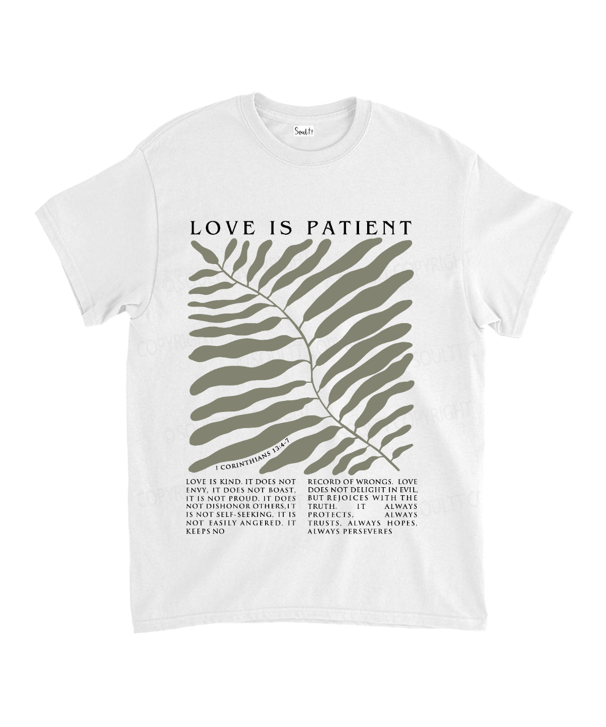 Love Is Patient Unisex Cotton Christian T-Shirt Hoodie, Sweatshirt | CiraTrend.com (Image 1)