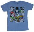 Justice League Mens T-Shirt - Distressed 9 Box Simple Colored Heroes Hoodie, Sweatshirt | CiraTrend.com