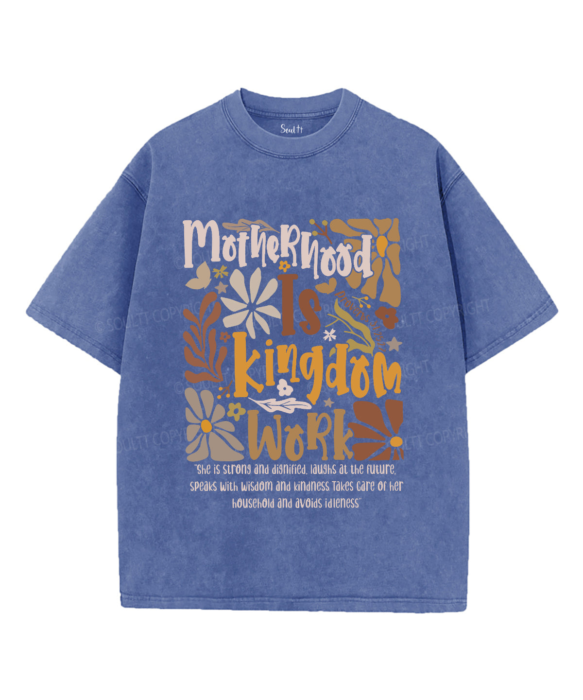 Motherhood Is Kingdom Work Unisex Washed Christian T-shirt Hoodie, Sweatshirt | CiraTrend.com (Image 2)