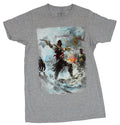 Assassin's Creed Mens T-Shirt - Wielding Double Pistol Black Flag Battle Image Hoodie, Sweatshirt | CiraTrend.com