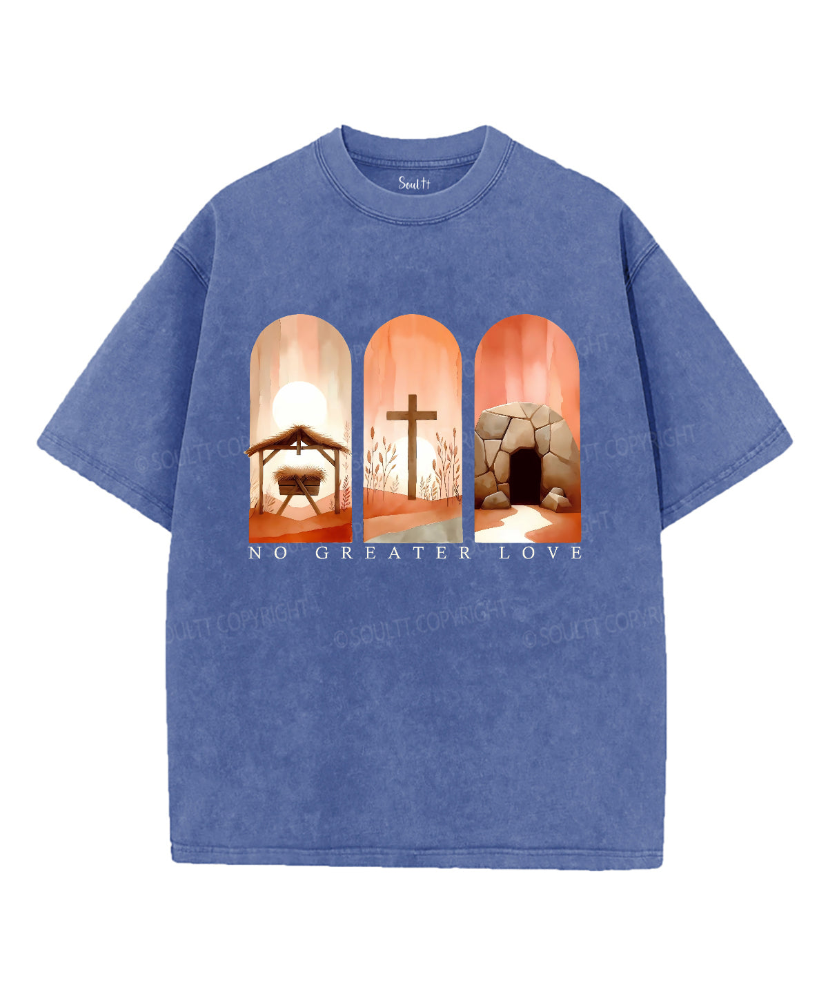 No Greater Love Unisex Washed Christian T-shirt Style001 Hoodie, Sweatshirt | CiraTrend.com (Image 3)