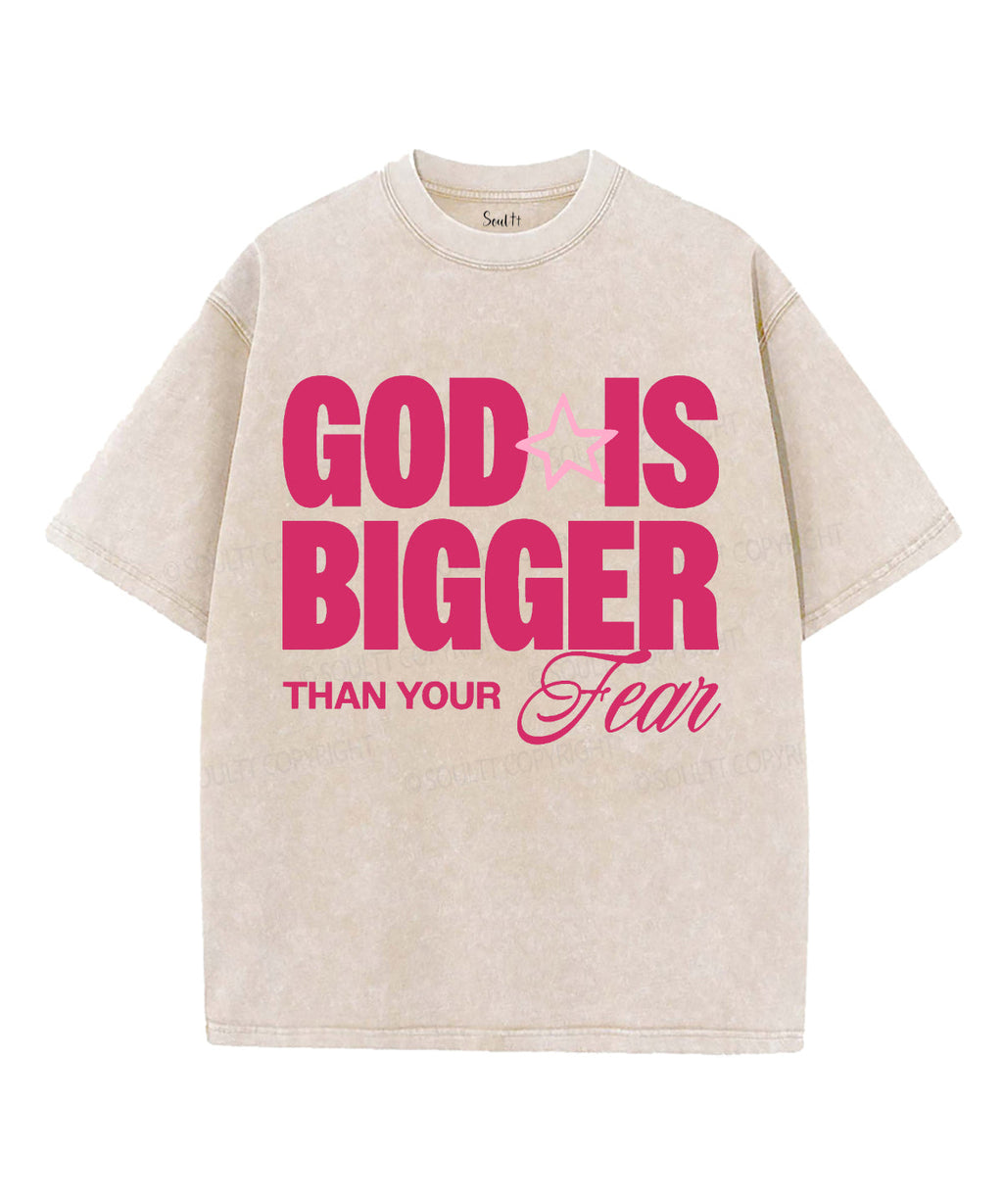 God Is Bigger Washed Christian T-Shirts, Hoodie, Sweatshirt