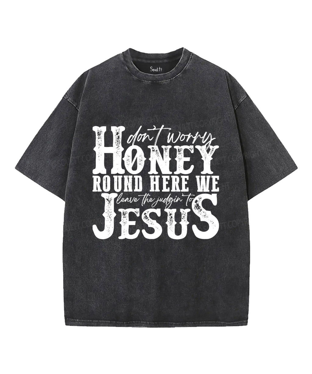 Leave the Judgin' to Jesus Unisex Washed Christian T-shirt Hoodie, Sweatshirt | CiraTrend.com (Image 2)
