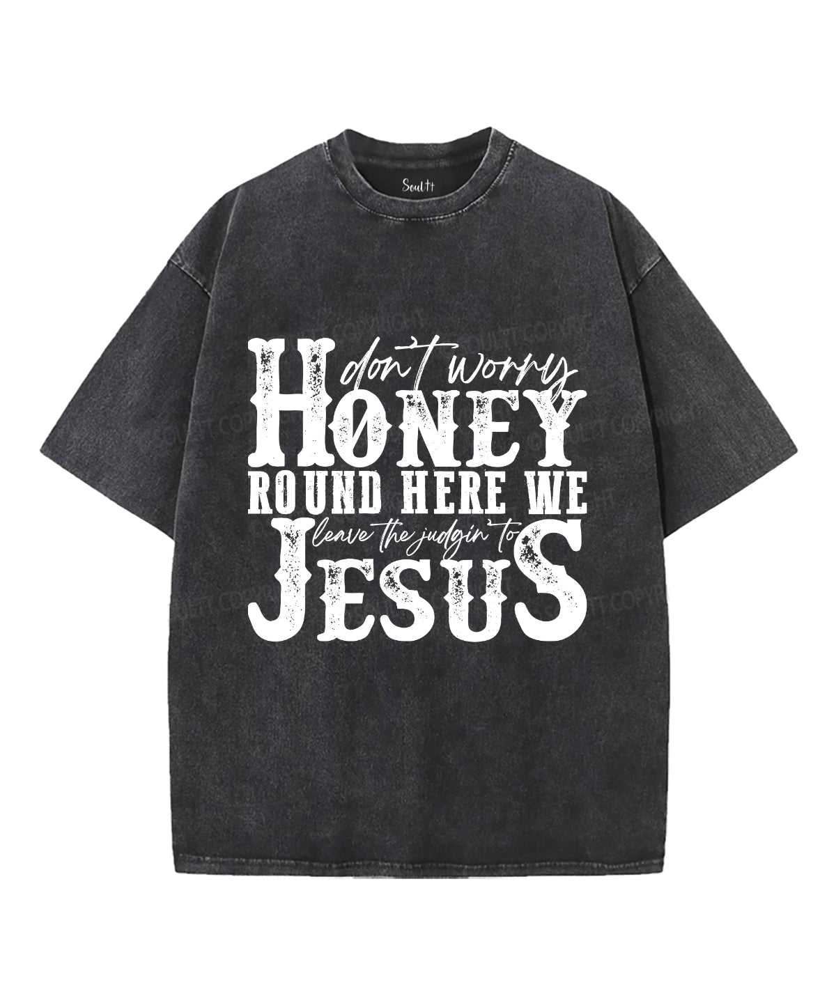 Leave the Judgin' to Jesus Unisex Washed Christian T-shirt Hoodie, Sweatshirt | CiraTrend.com (Image 2)