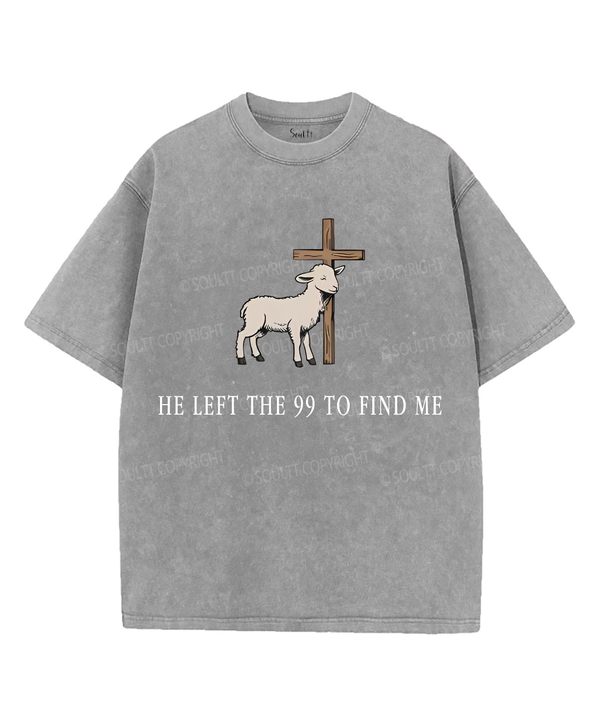 He Left the 99 to Find Me Unisex Washed Christian T-shirt Hoodie, Sweatshirt | CiraTrend.com (Image 3)