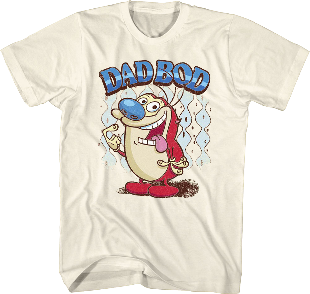 Dad Bod Ren and Stimpy T-Shirt Hoodie, Sweatshirt | CiraTrend.com (Image 1)