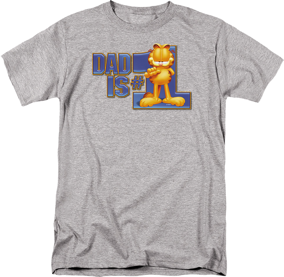 Dad Is #1 Garfield T-Shirt Hoodie, Sweatshirt | CiraTrend.com (Image 1)