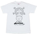 Avatar the Last Airbender Mens T-Shirt - Outlines B & W Aang on Ball Image Hoodie, Sweatshirt | CiraTrend.com