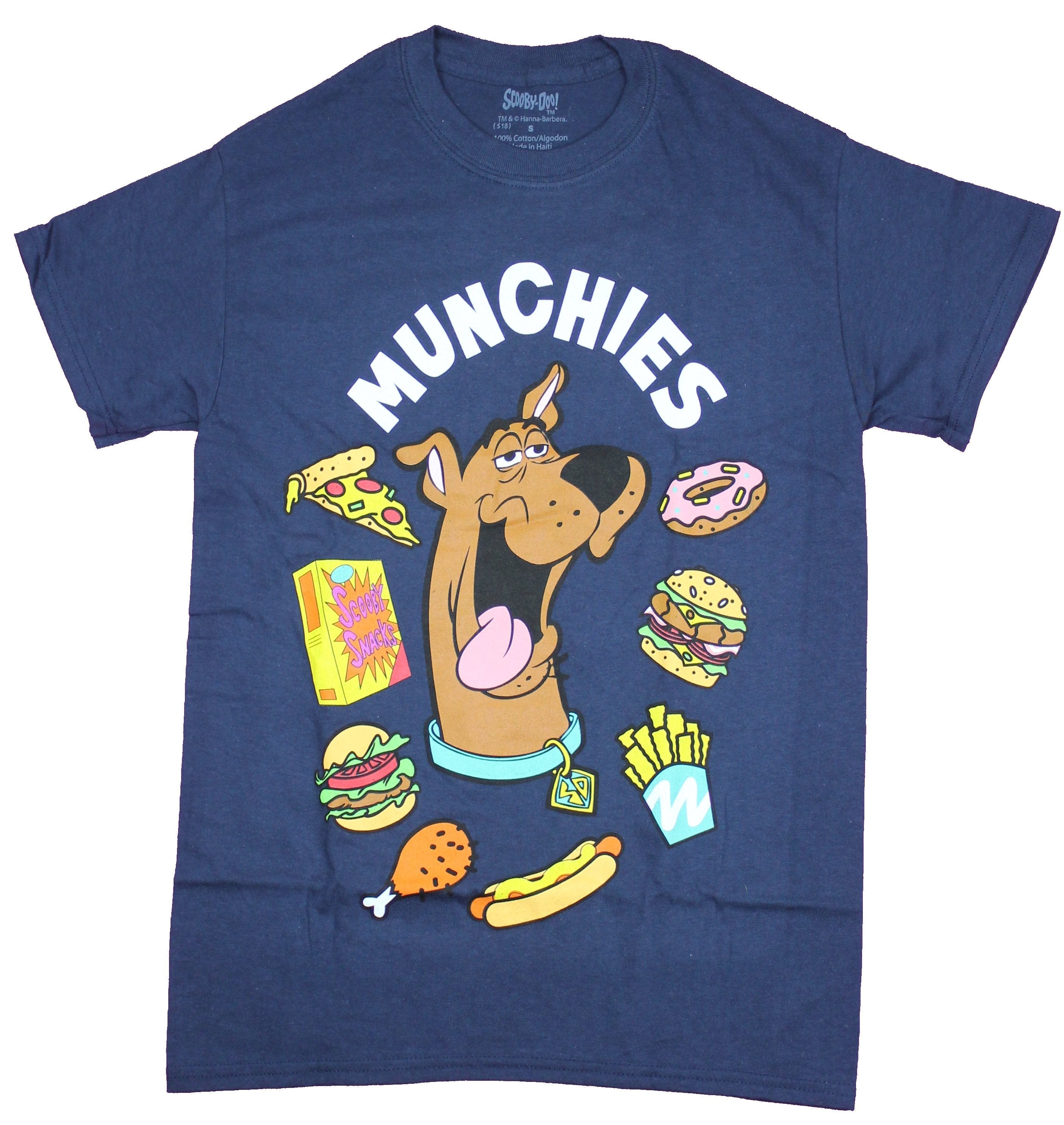 Scooby Doo Mens T-Shirt - Scooby Head Surrounded By Munchies Hoodie, Sweatshirt | CiraTrend.com