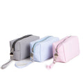 Stripe Bubble Texture Zipper Pouch
