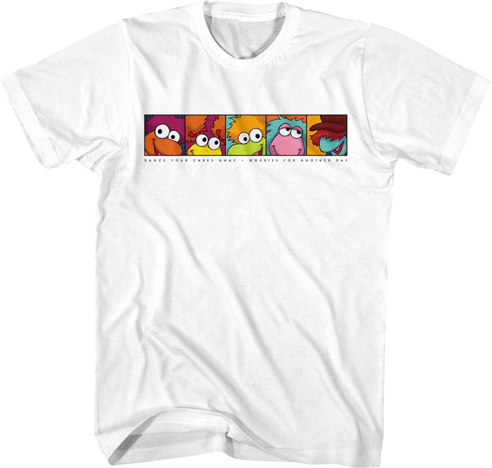Dance Your Cares Away Panels Fraggle Rock T-Shirt Hoodie, Sweatshirt | CiraTrend.com (Image 1)