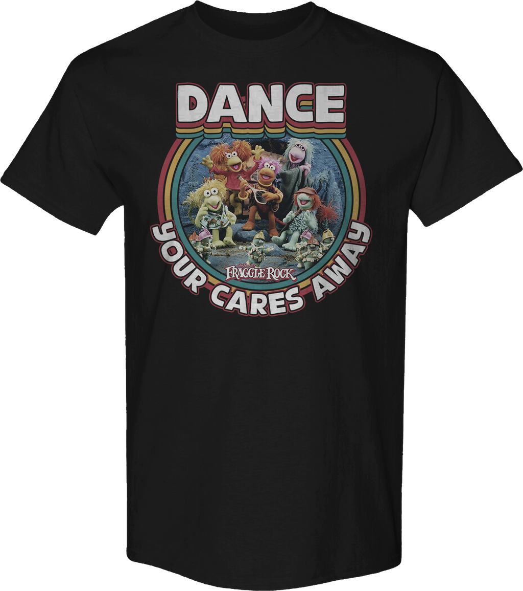 Dance Your Cares Away Rainbow Circle Fraggle Rock T-Shirt Hoodie, Sweatshirt | CiraTrend.com (Image 1)