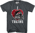 Dark Heather I Love Trains Lionel Trains T-Shirt Hoodie, Sweatshirt | CiraTrend.com (Image 1)