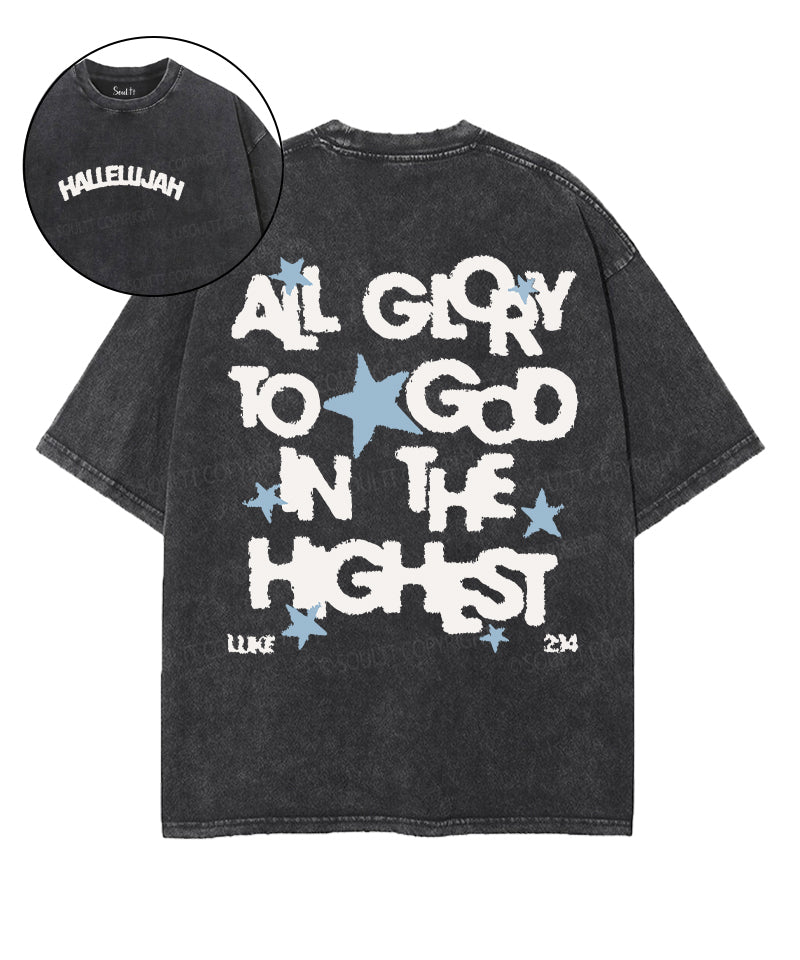 All Glory To God In The Highest Double Sided Washed Christian T-shirt Hoodie, Sweatshirt | CiraTrend.com (Image 3)