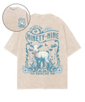 He Left The Ninety-Nine Double Sided Unisex Washed Christian T-shirt Hoodie, Sweatshirt | CiraTrend.com (Image 1)