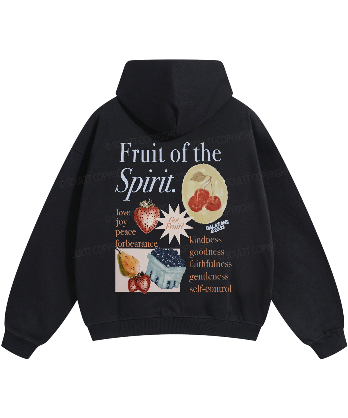 Fruit Of The Spirit Double Sided Cotton Christian Hoodie T-Shirts, Sweatshirt | CiraTrend.com (Image 3)
