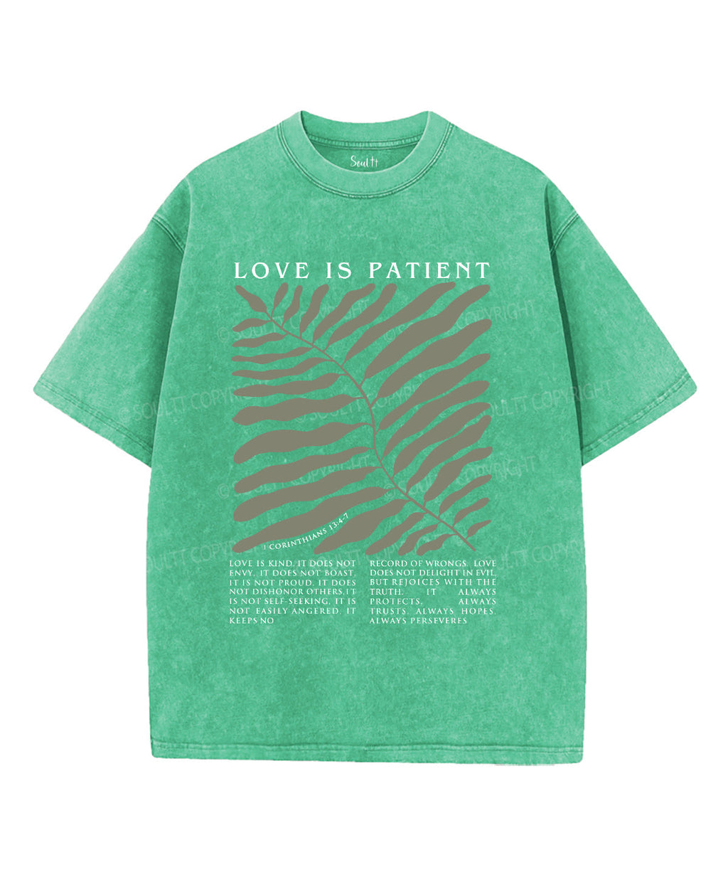 Love Is Patient Washed Christian T-shirt Hoodie, Sweatshirt | CiraTrend.com (Image 5)