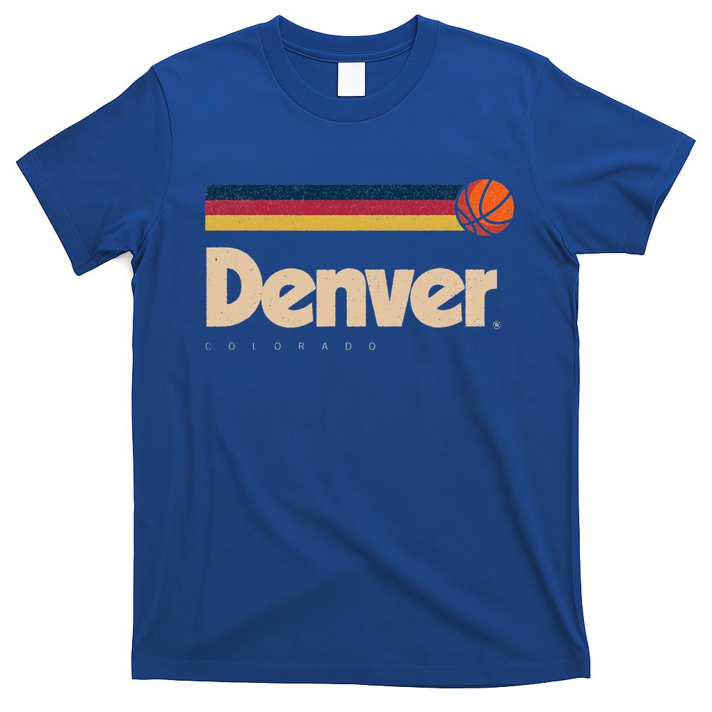 Denver Basketball BBall City Colorado Retro Denver T-Shirt