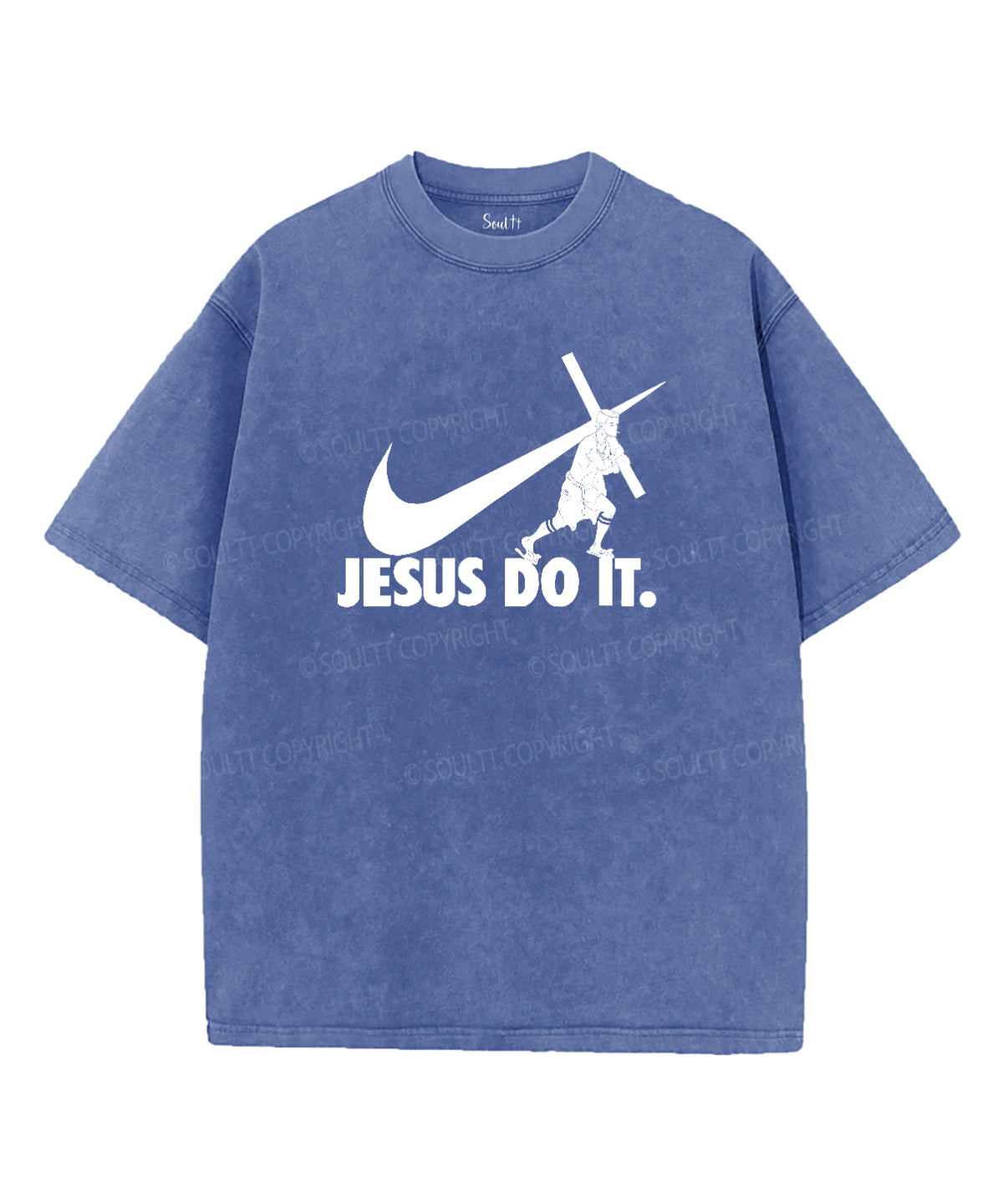 Jusus Do It Unisex Washed Christian T-shirt Hoodie, Sweatshirt | CiraTrend.com (Image 2)