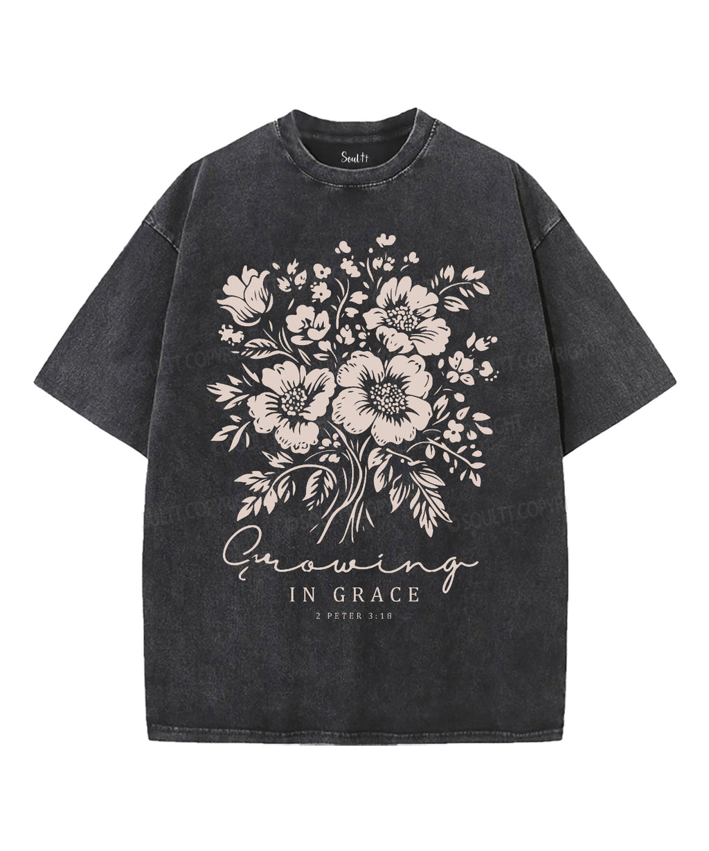 Growing In Grace Washed Christian T-shirt Hoodie, Sweatshirt | CiraTrend.com (Image 2)