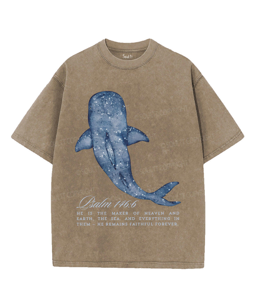 He Is The Maker Of Heaven Unisex Washed Christian T-shirt Hoodie, Sweatshirt | CiraTrend.com (Image 5)