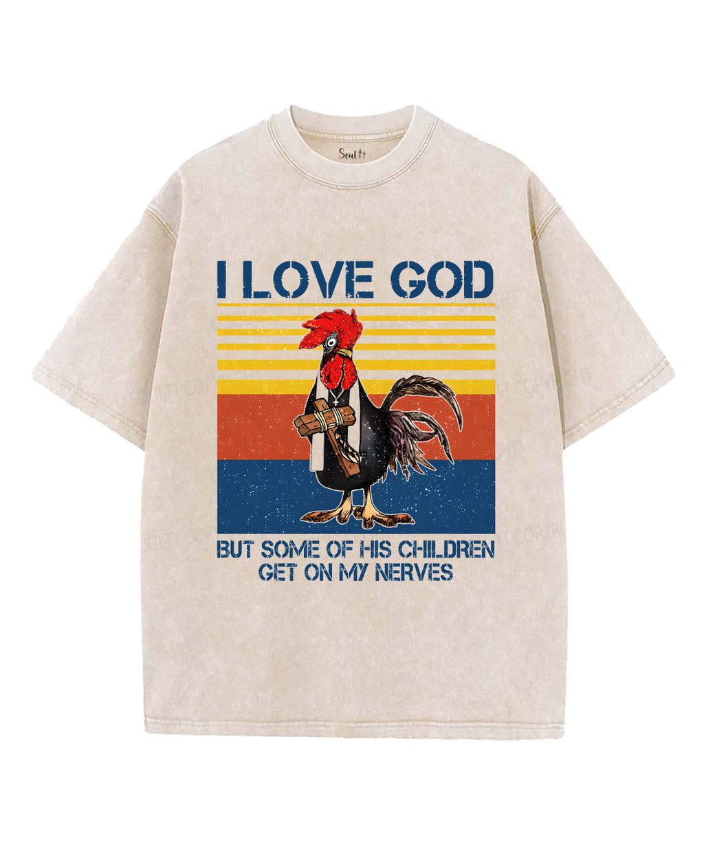 I Love God Unisex Washed Christian T-shirt Hoodie, Sweatshirt | CiraTrend.com (Image 4)