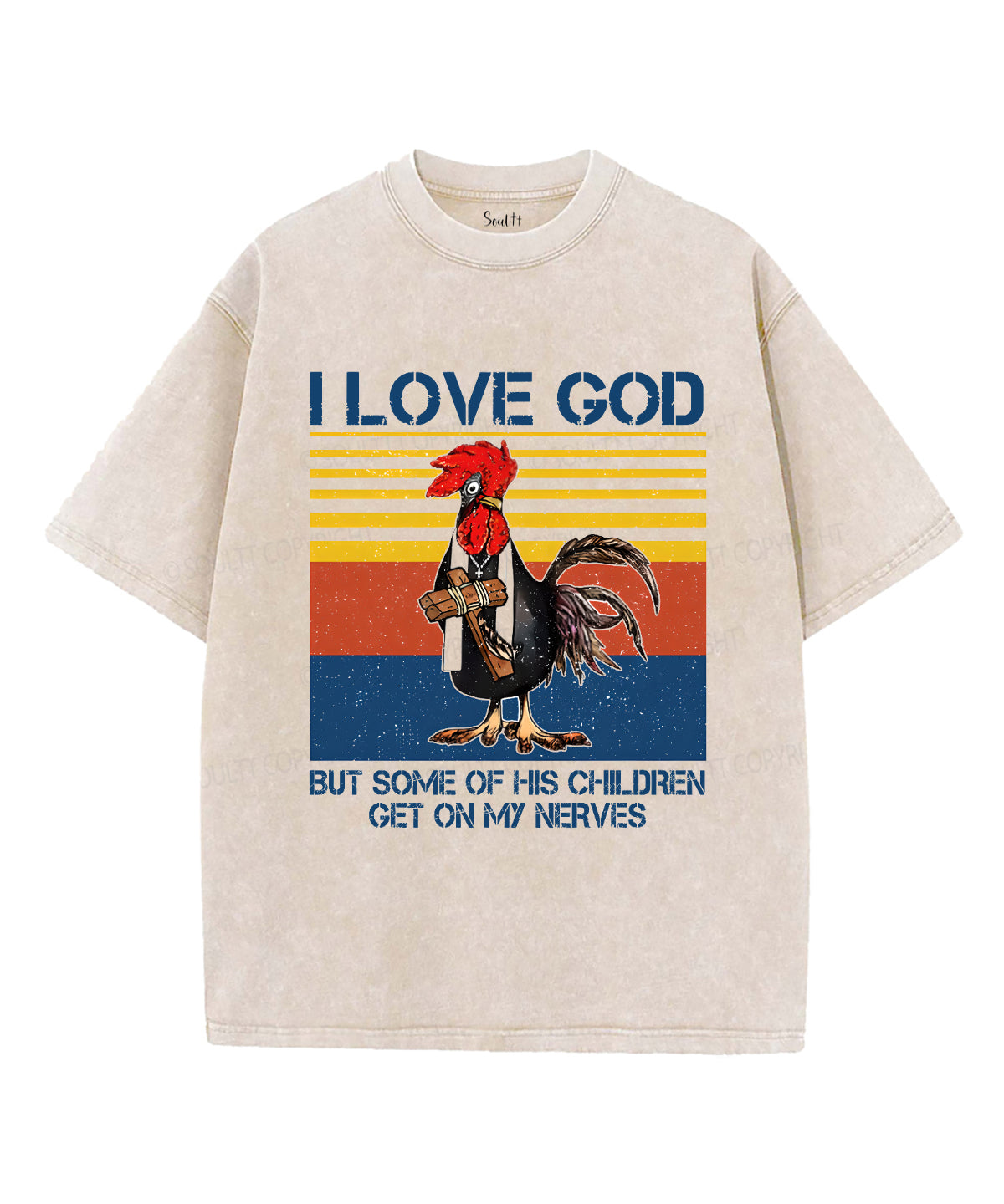 I Love God Unisex Washed Christian T-shirt Hoodie, Sweatshirt | CiraTrend.com (Image 4)