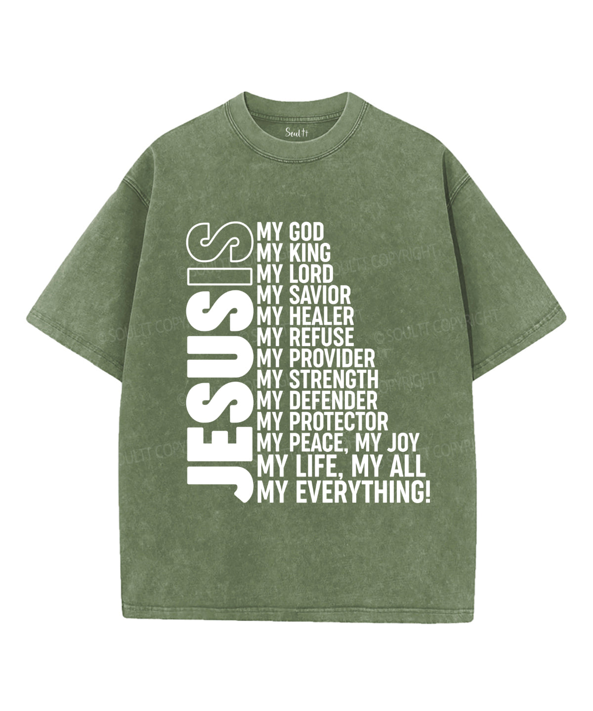 Jesus Is My Everything Washed Christian T-shirt Hoodie, Sweatshirt | CiraTrend.com (Image 5)