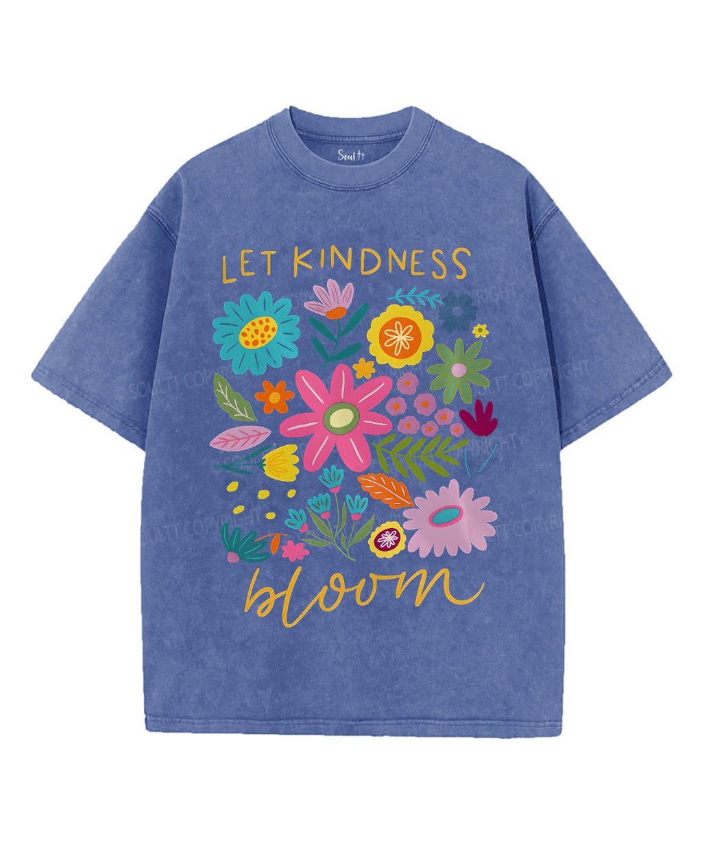 Let Kindness Bloom Unisex Washed Christian T-shirt Hoodie, Sweatshirt | CiraTrend.com (Image 4)
